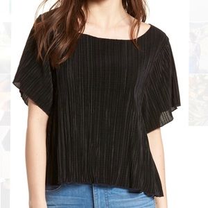 MadeWell Pleated Short Sleeve Top, XS